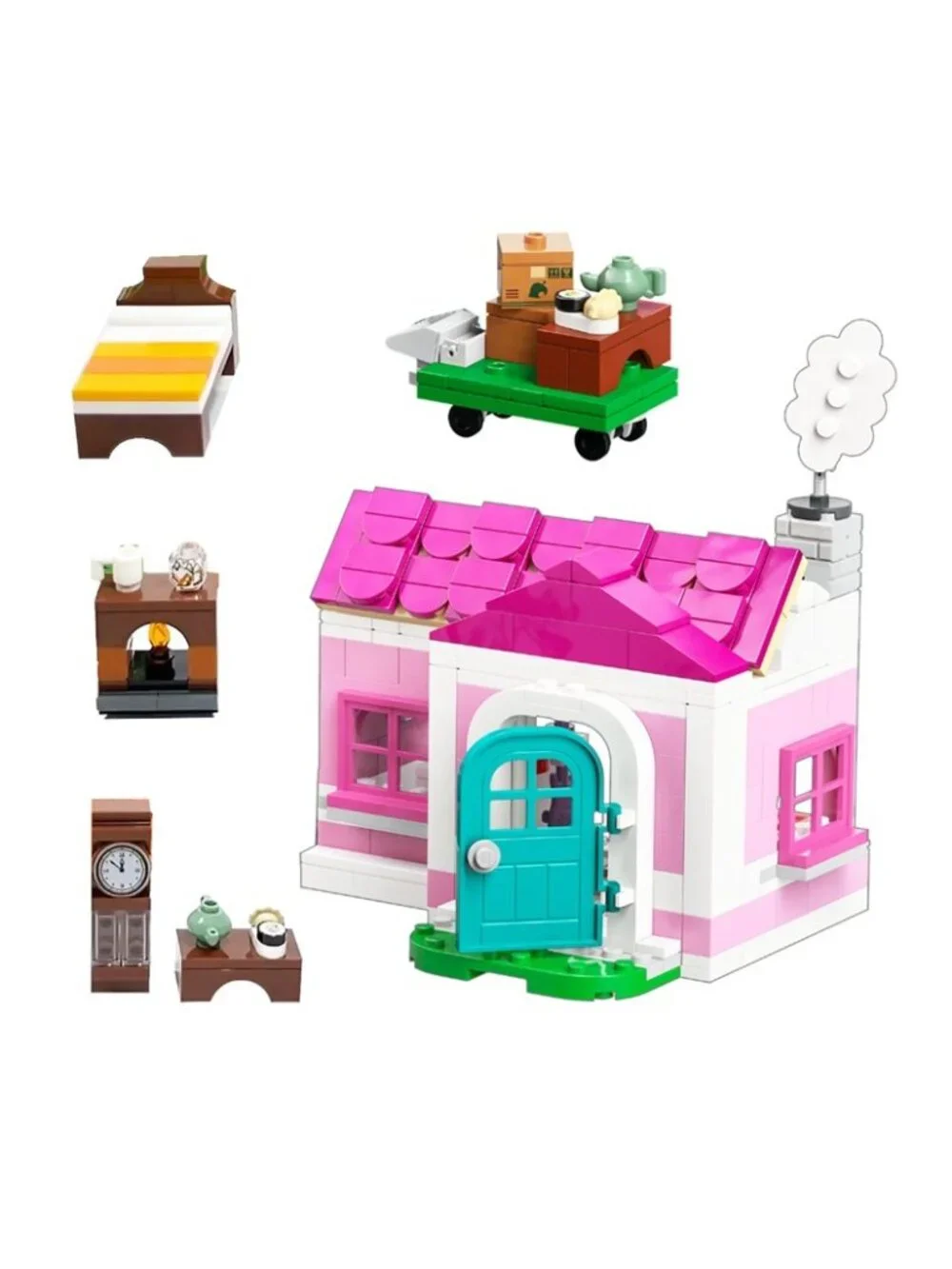 LEGO 77057 Animal Crossing Pink Creative Houses Seasons *NO MINIFIGURES* NEW